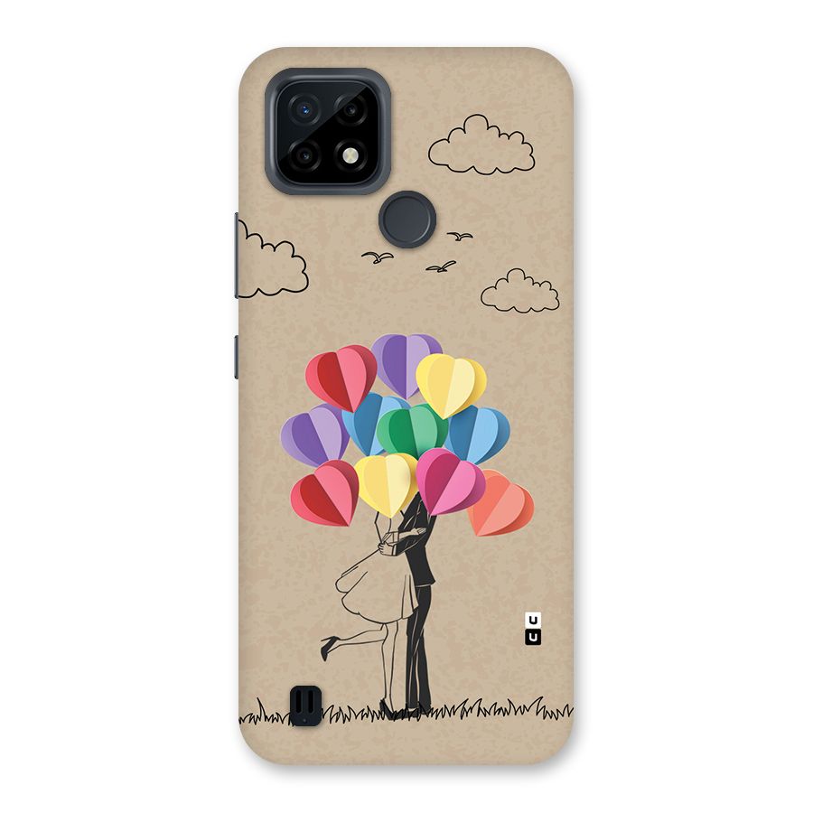 Couple With Card Baloons Back Case for Realme C21