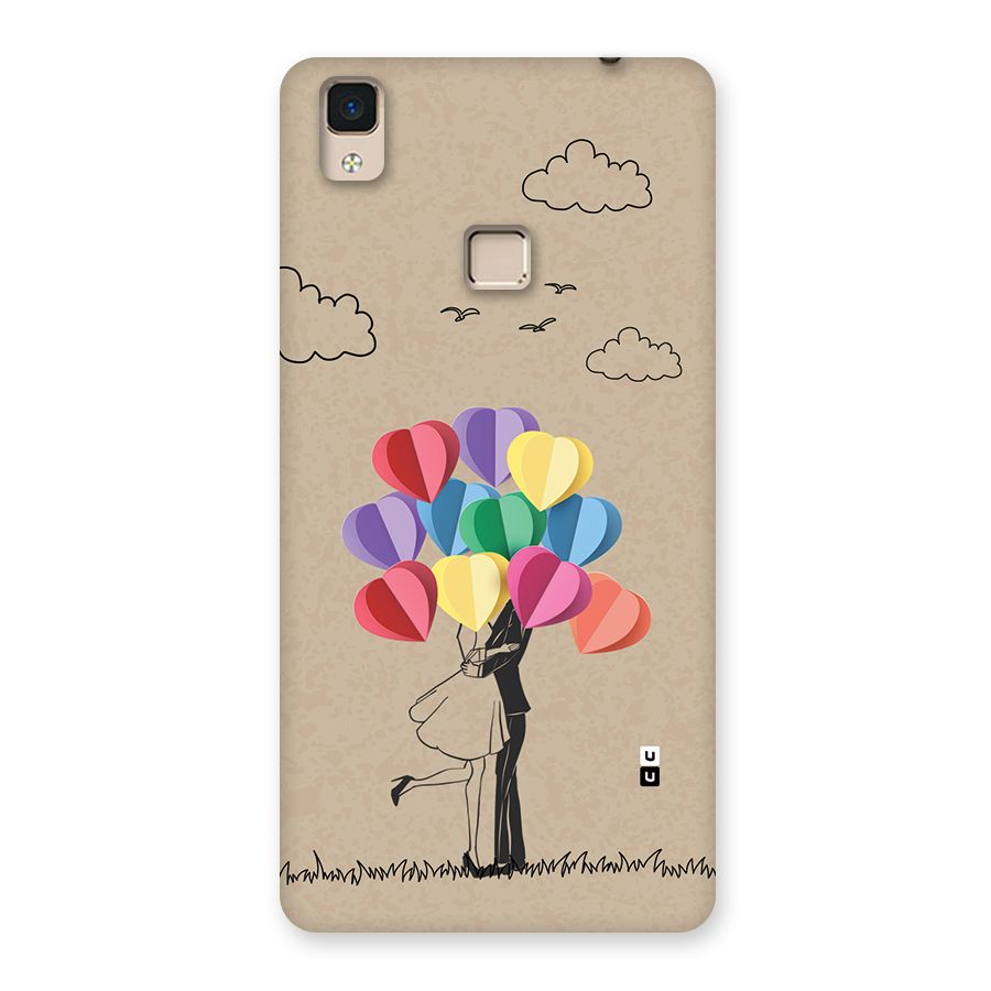 Couple With Card Baloons Back Case for V3 Max