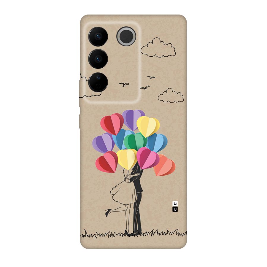 Couple With Card Baloons Back Case for Vivo V27