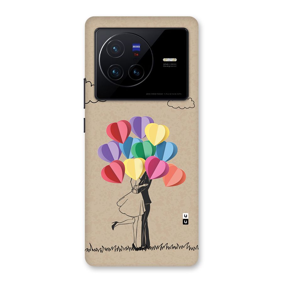Couple With Card Baloons Back Case for Vivo X80