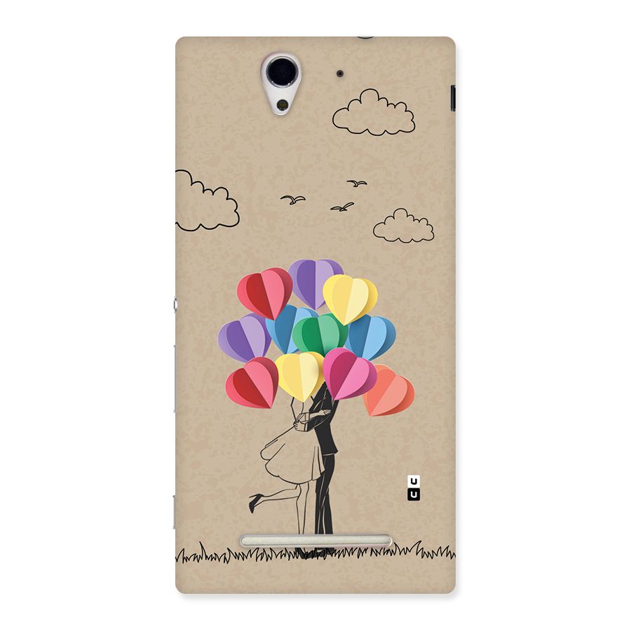 Couple With Card Baloons Back Case for Xperia C3