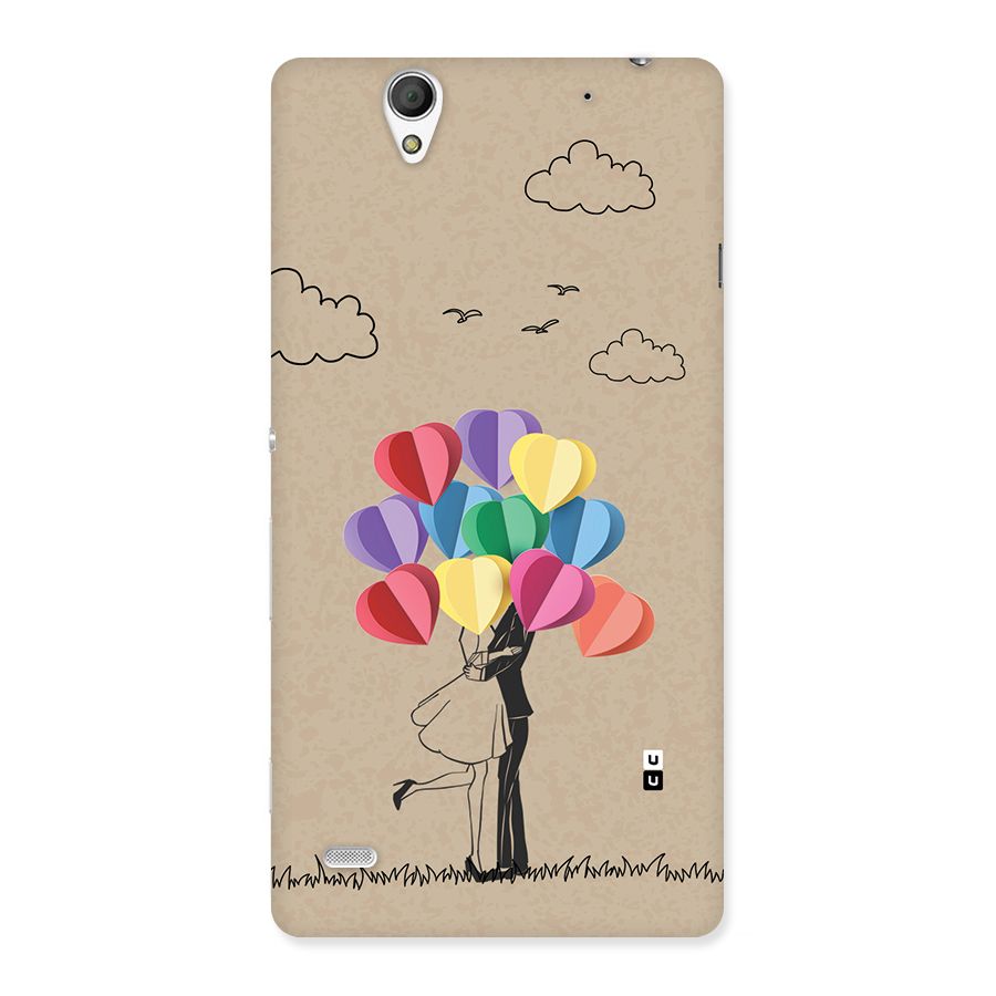 Couple With Card Baloons Back Case for Xperia C4