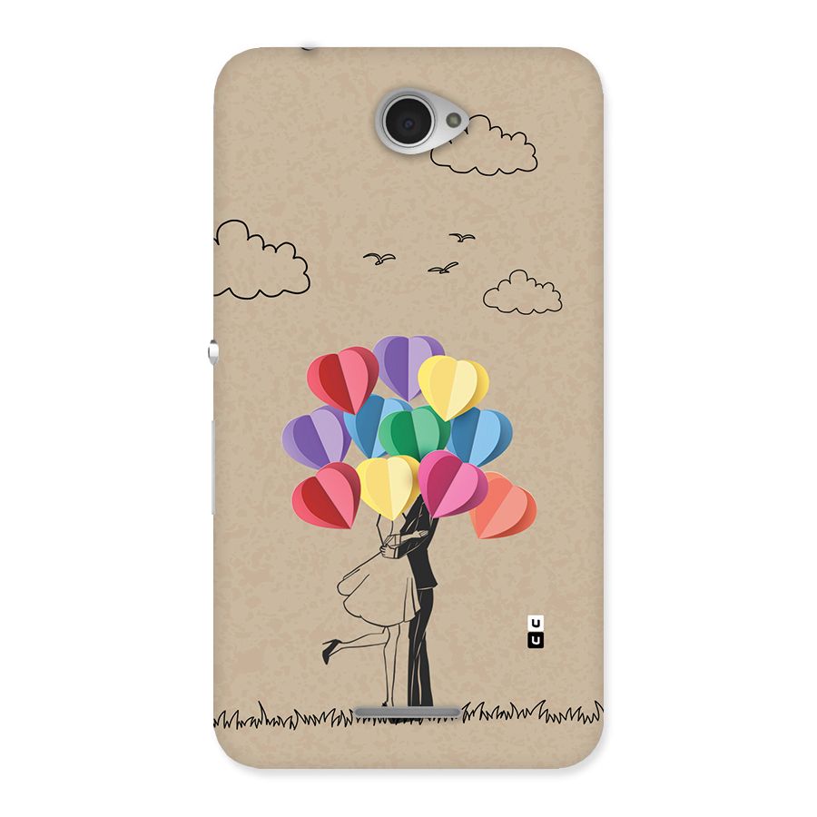 Couple With Card Baloons Back Case for Xperia E4