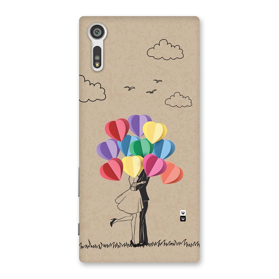 Couple With Card Baloons Back Case for Xperia XZ