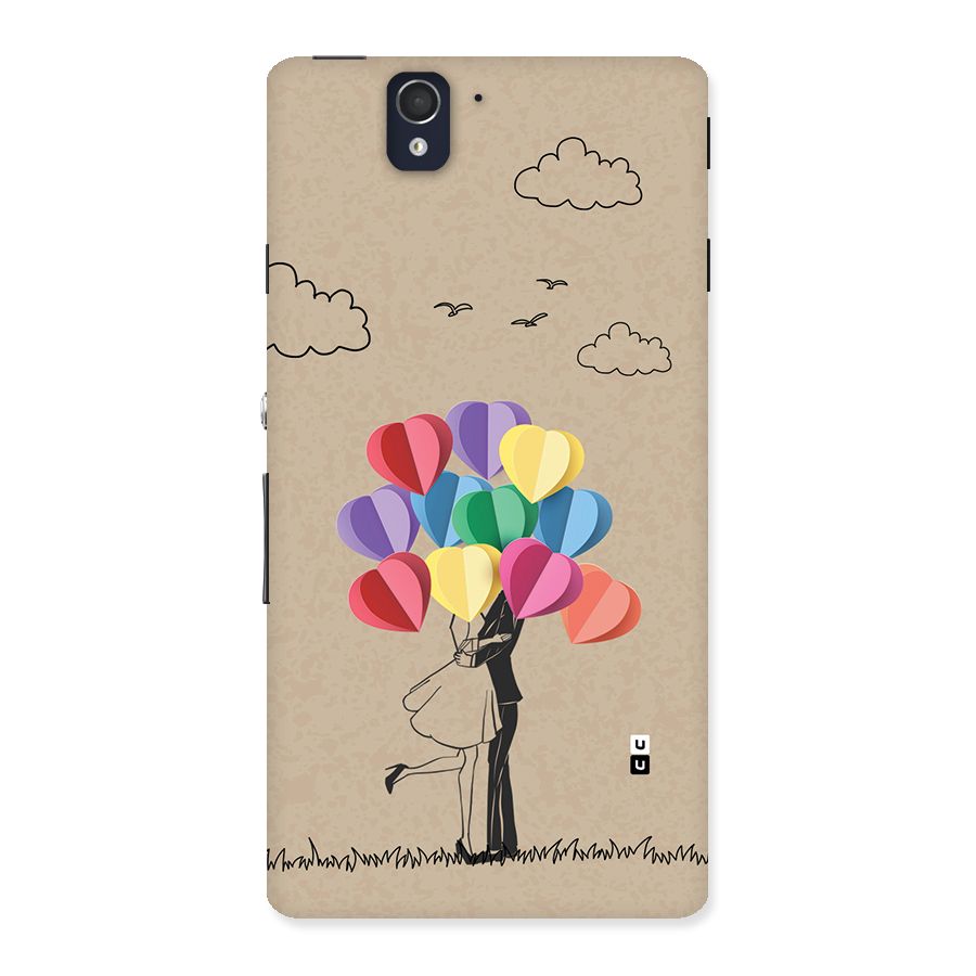 Couple With Card Baloons Back Case for Xperia Z