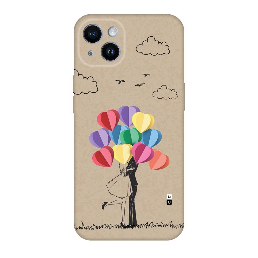 Couple With Card Baloons Back Case for iPhone 14