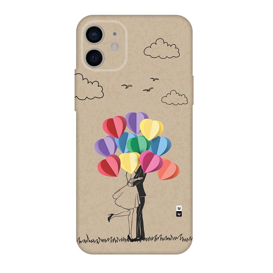 Couple With Card Baloons Back Case for iPhone 11