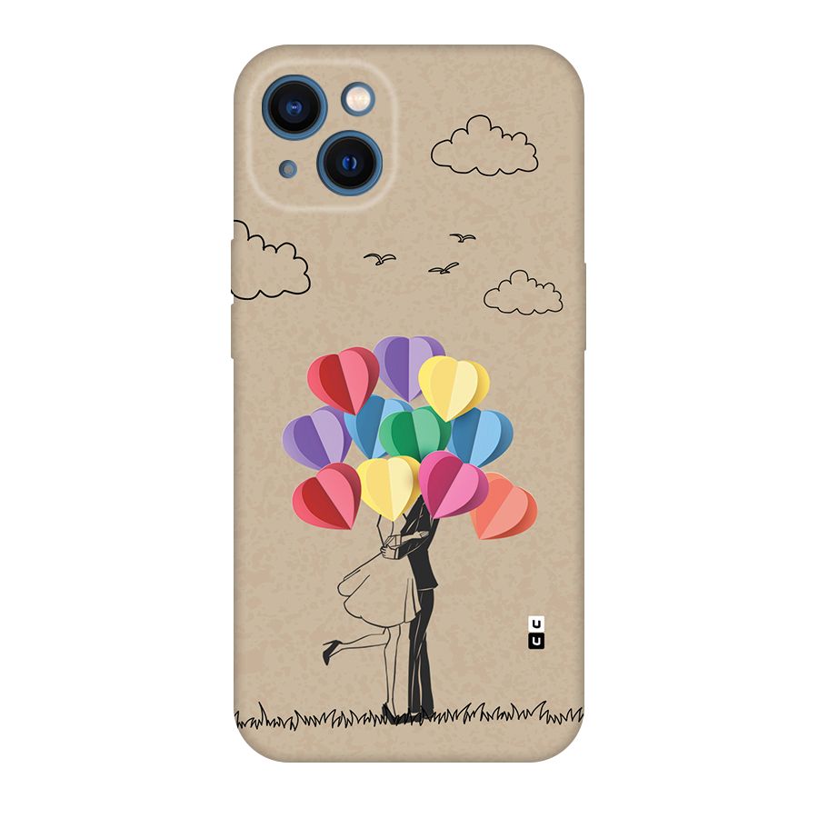 Couple With Card Baloons Back Case for iPhone 13