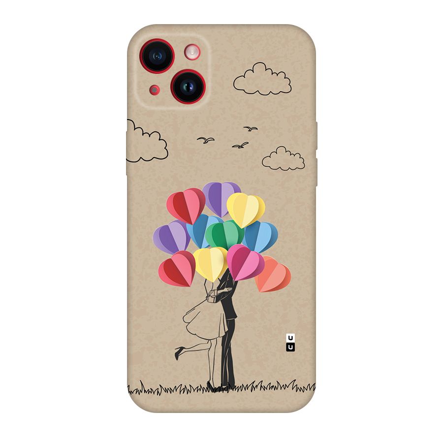 Couple With Card Baloons Back Case for iPhone 14 Plus