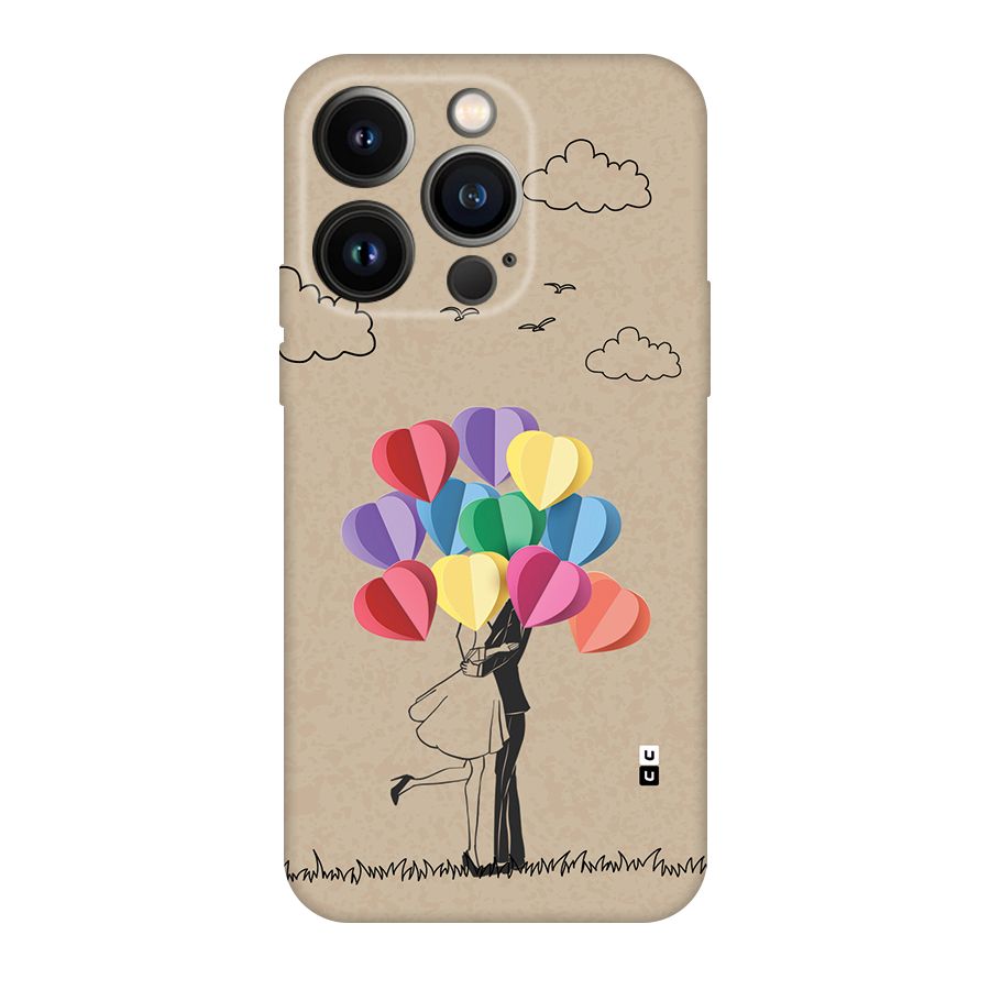 Couple With Card Baloons Back Case for iPhone 14 Pro