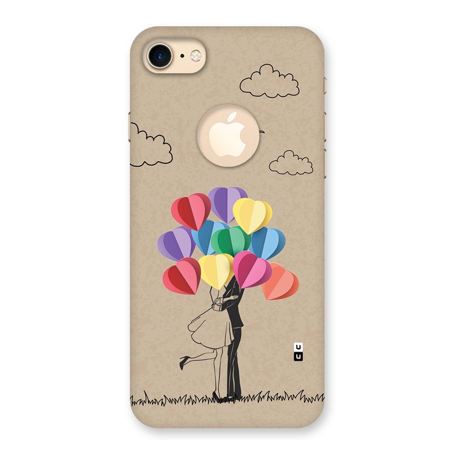 Couple With Card Baloons Back Case for iPhone 7 Logo Cut