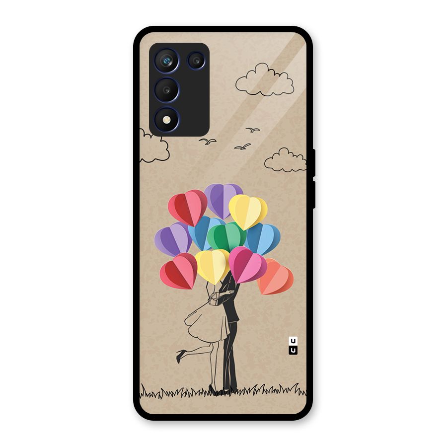 Couple With Card Baloons Glass Back Case for Realme 9 5G Speed