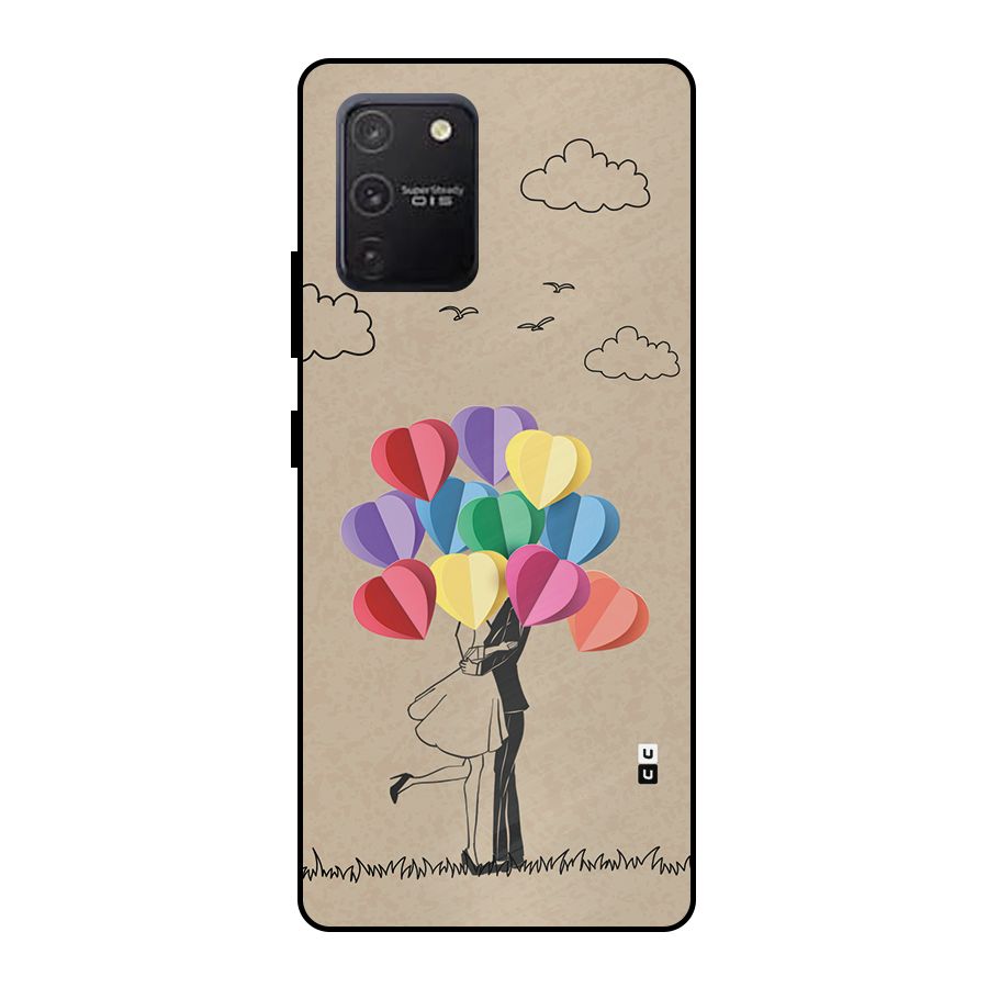 Couple With Card Baloons Metal Back Case for Galaxy S10 Lite