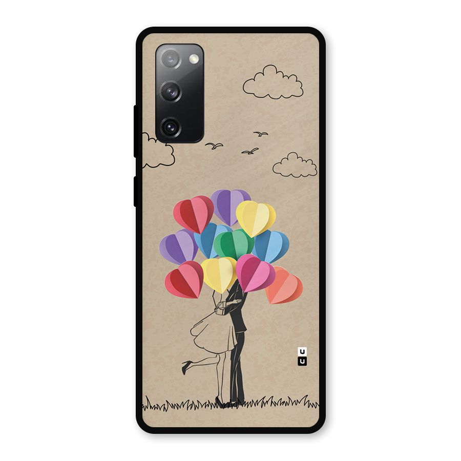 Couple With Card Baloons Metal Back Case for Galaxy S20 FE