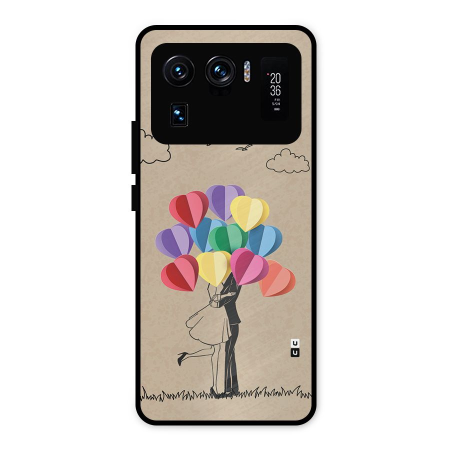 Couple With Card Baloons Metal Back Case for Mi 11 Ultra