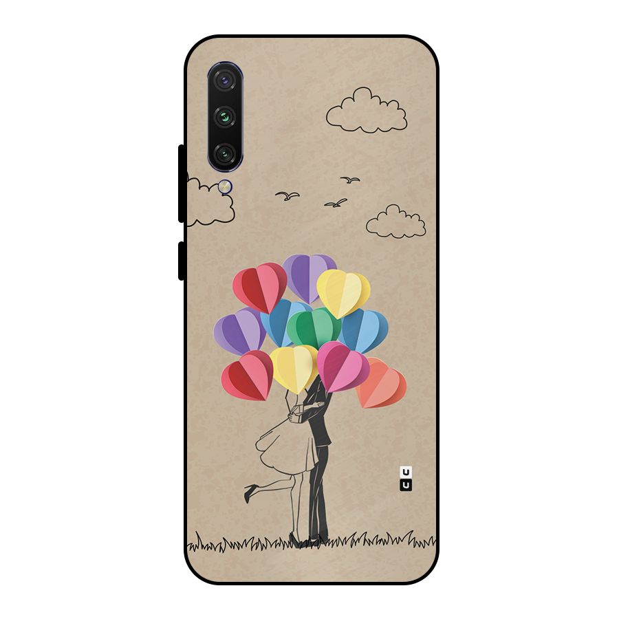 Couple With Card Baloons Metal Back Case for Mi A3