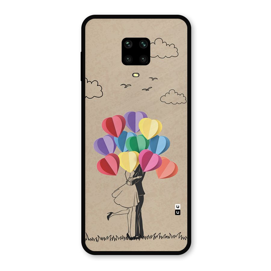 Couple With Card Baloons Metal Back Case for Poco M2 Pro