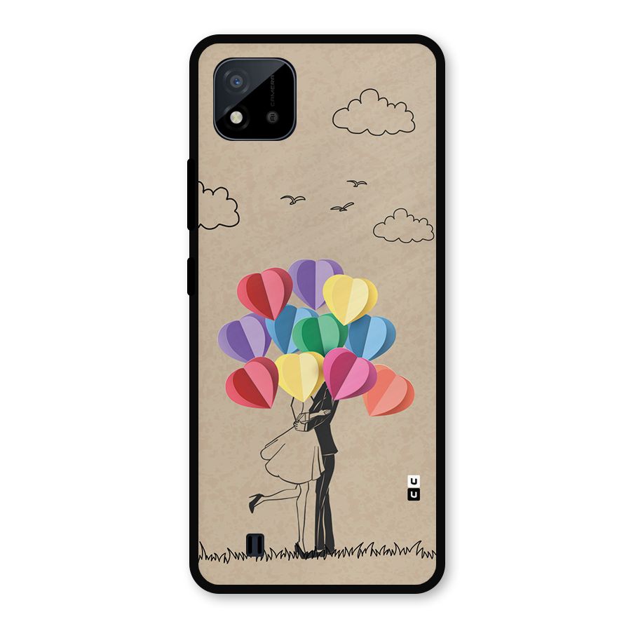 Couple With Card Baloons Metal Back Case for Realme C11 2021
