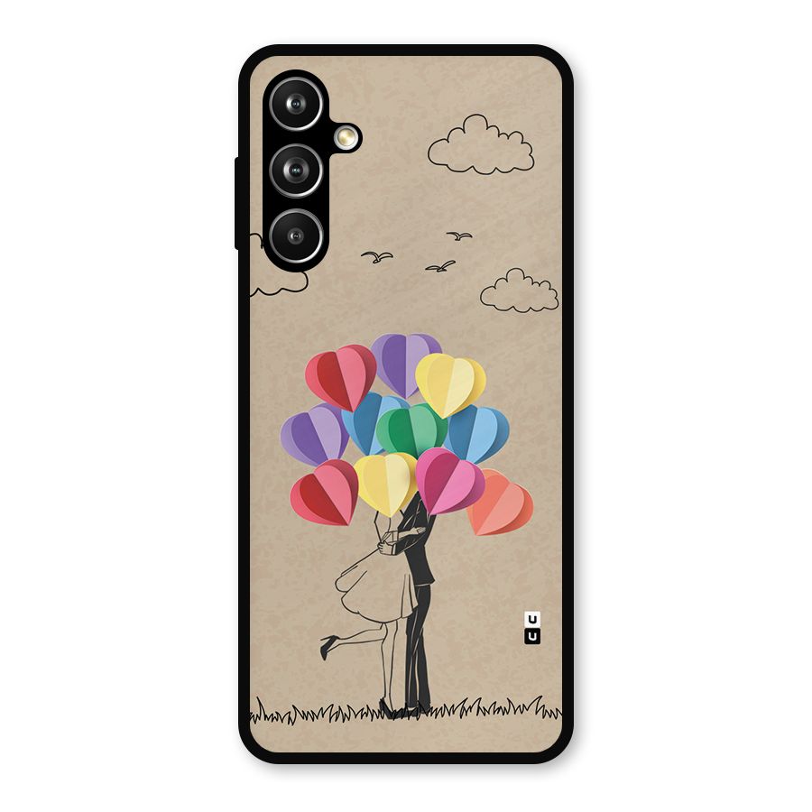 Couple With Card Baloons Metal Back Case for Samsung Galaxy M54