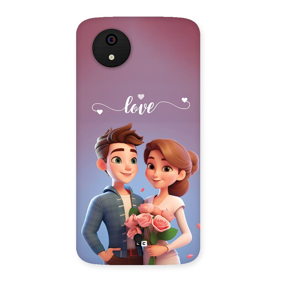 Couple With Flower Back Case for Canvas A1  AQ4501