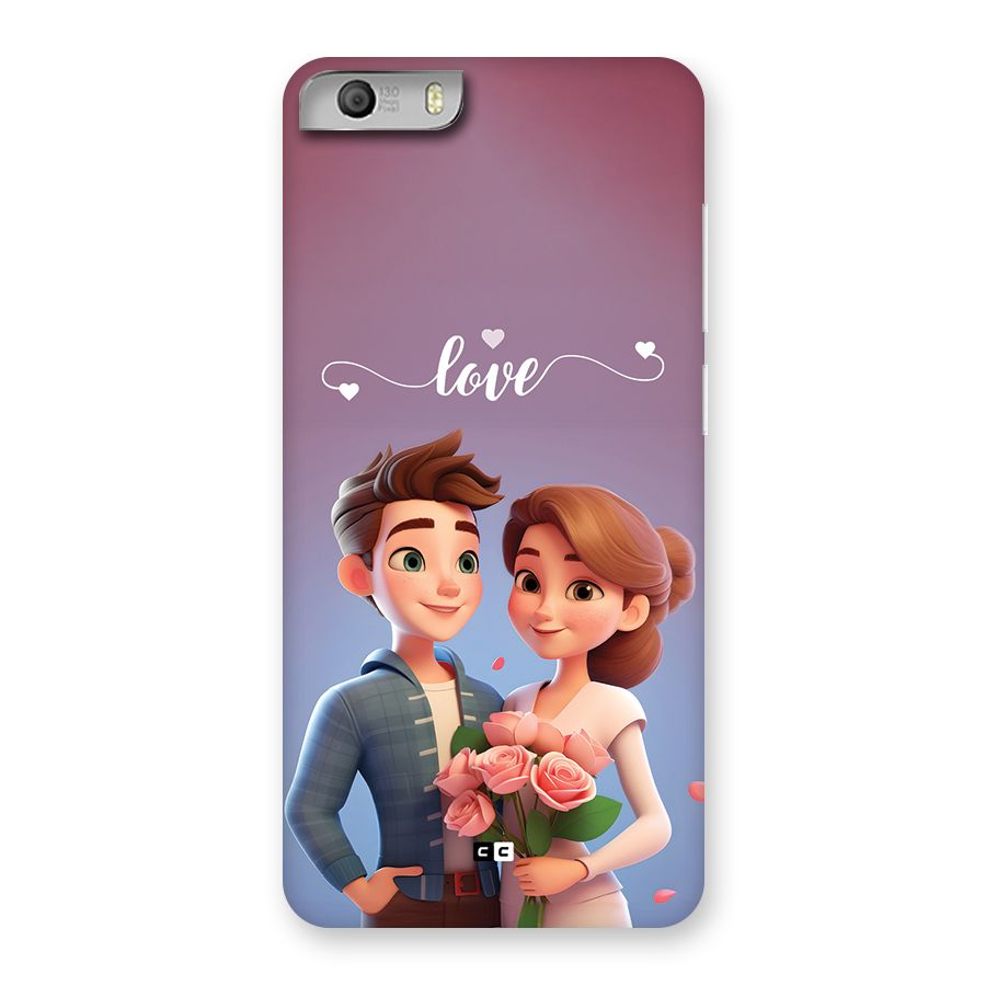 Couple With Flower Back Case for Canvas Knight 2