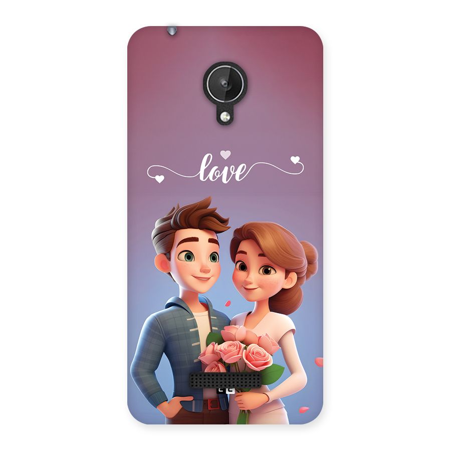 Couple With Flower Back Case for Canvas Spark Q380