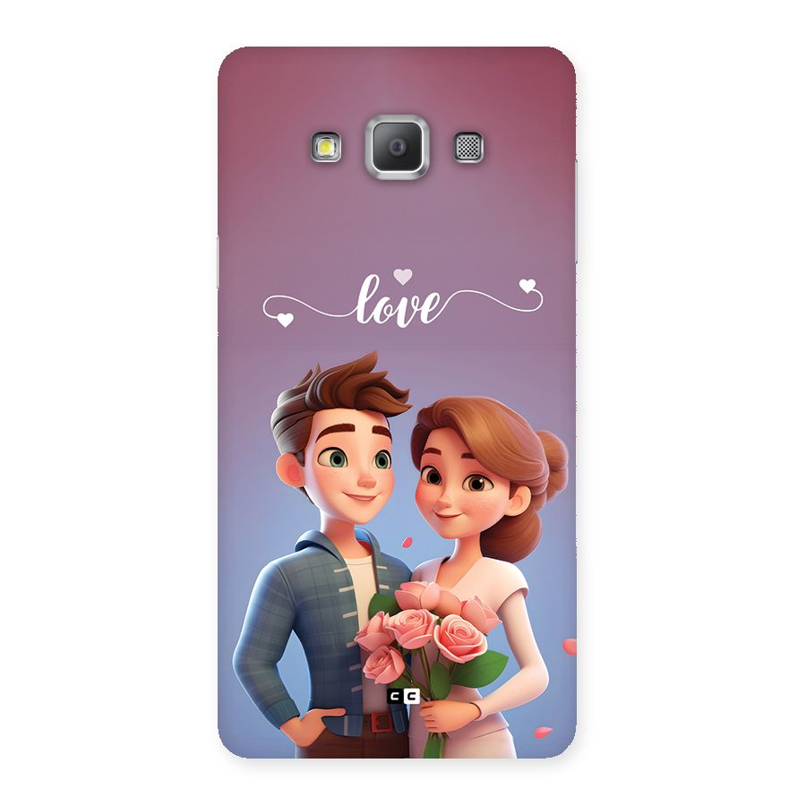 Couple With Flower Back Case for Galaxy A7