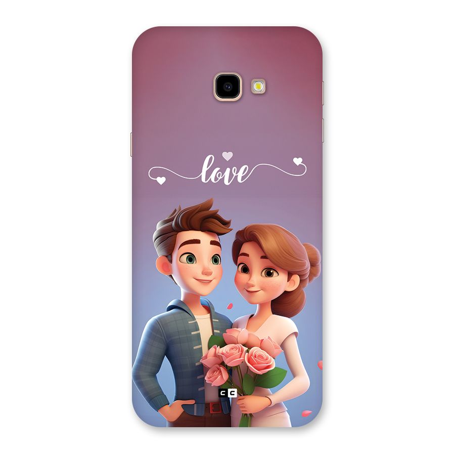 Couple With Flower Back Case for Galaxy J4 Plus
