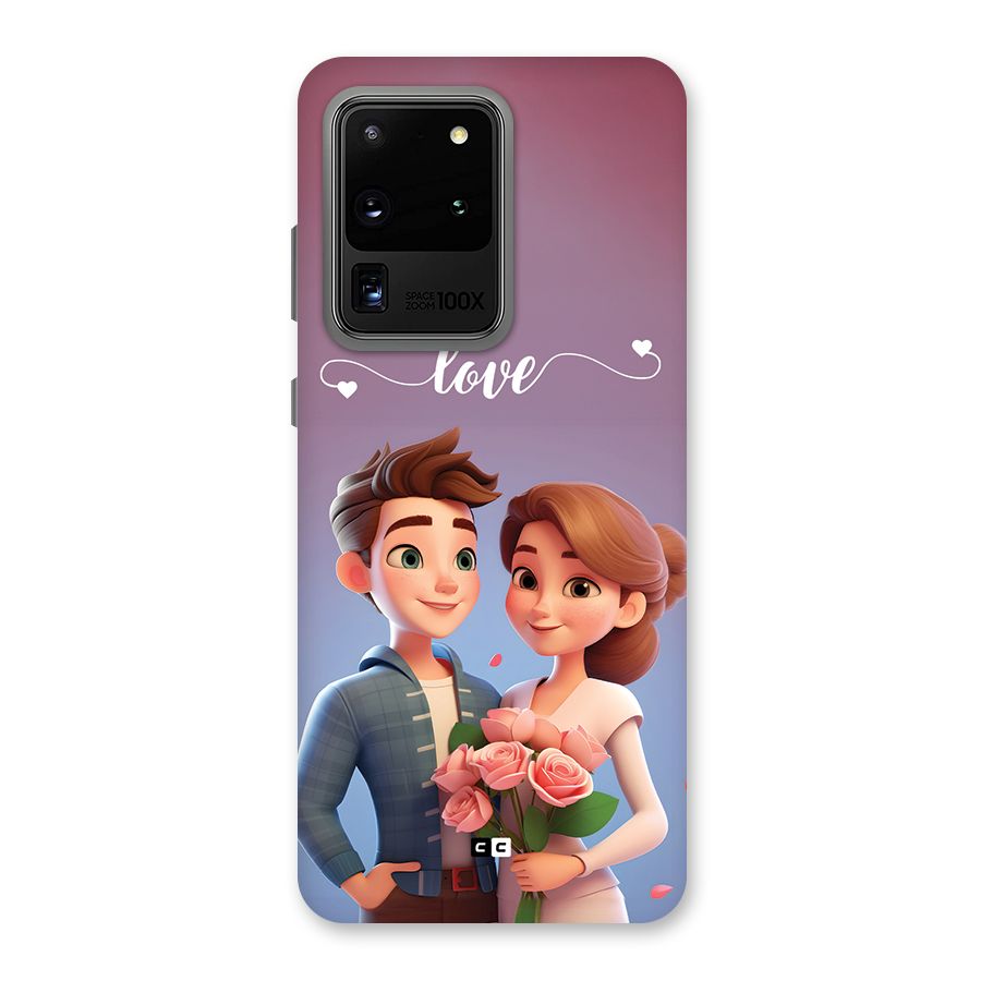 Couple With Flower Back Case for Galaxy S20 Ultra