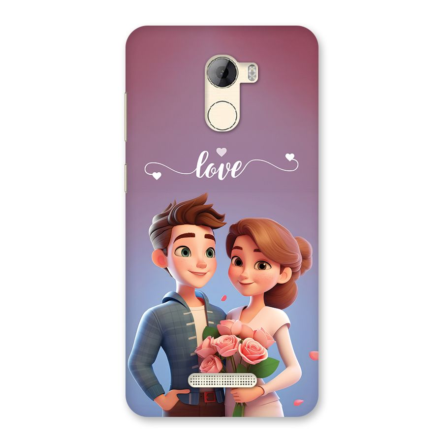 Couple With Flower Back Case for Gionee A1 LIte
