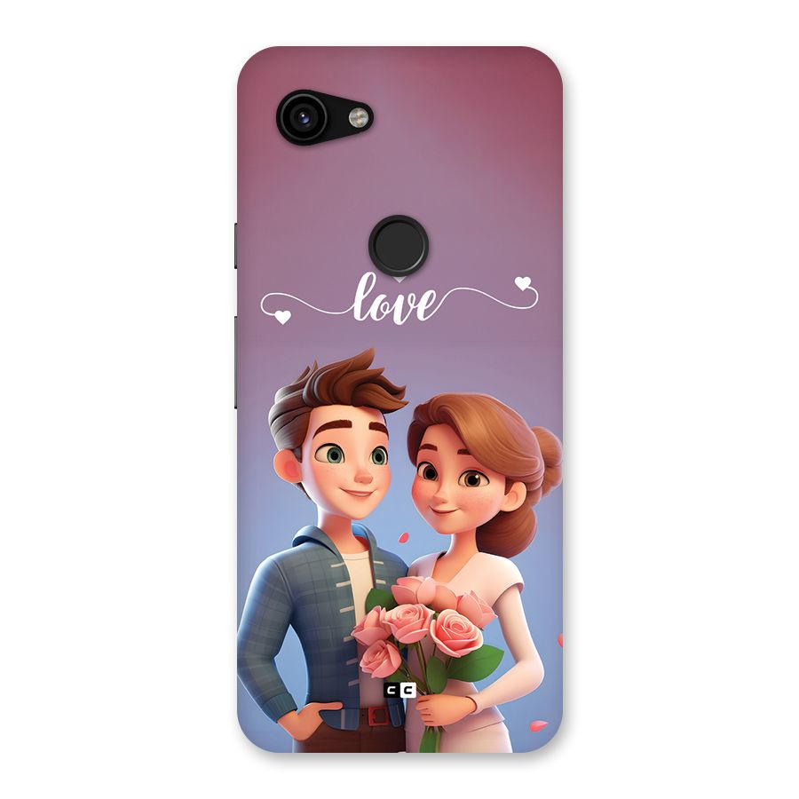Couple With Flower Back Case for Google Pixel 3a
