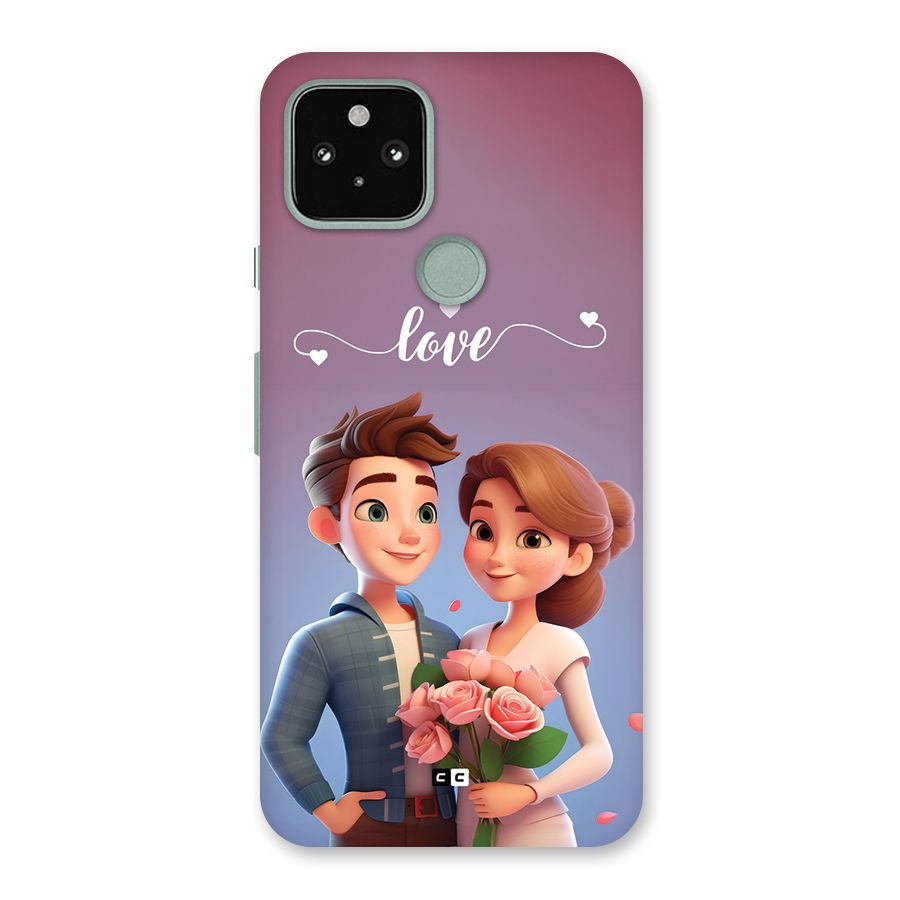 Couple With Flower Back Case for Google Pixel 5