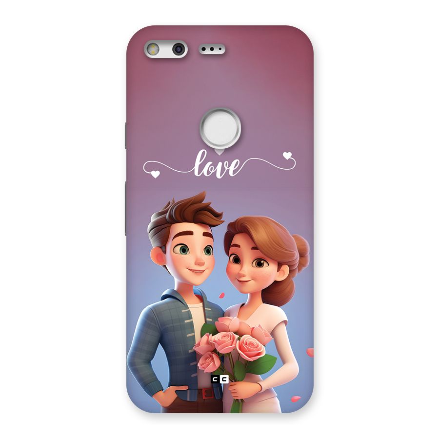 Couple With Flower Back Case for Google Pixel XL