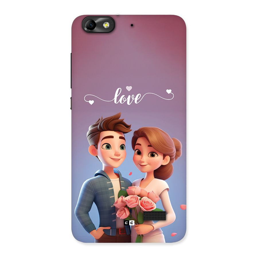 Couple With Flower Back Case for Honor 4C