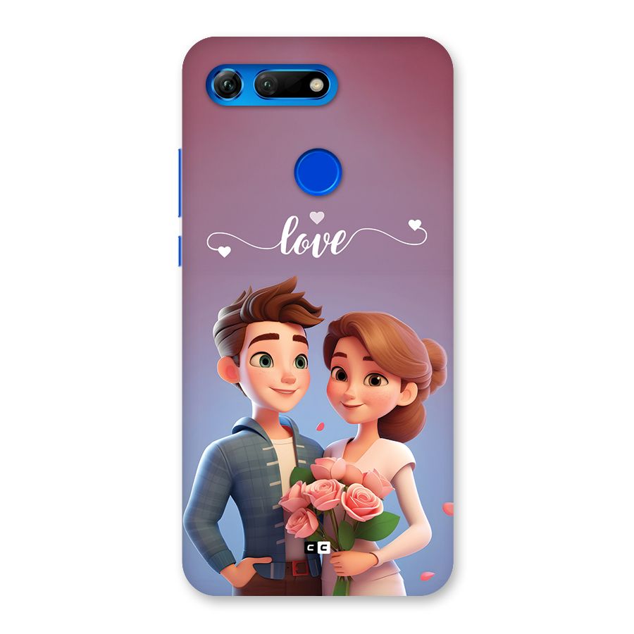 Couple With Flower Back Case for Honor View 20