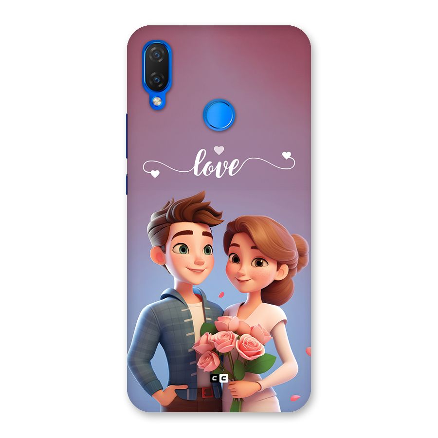 Couple With Flower Back Case for Huawei P Smart Plus