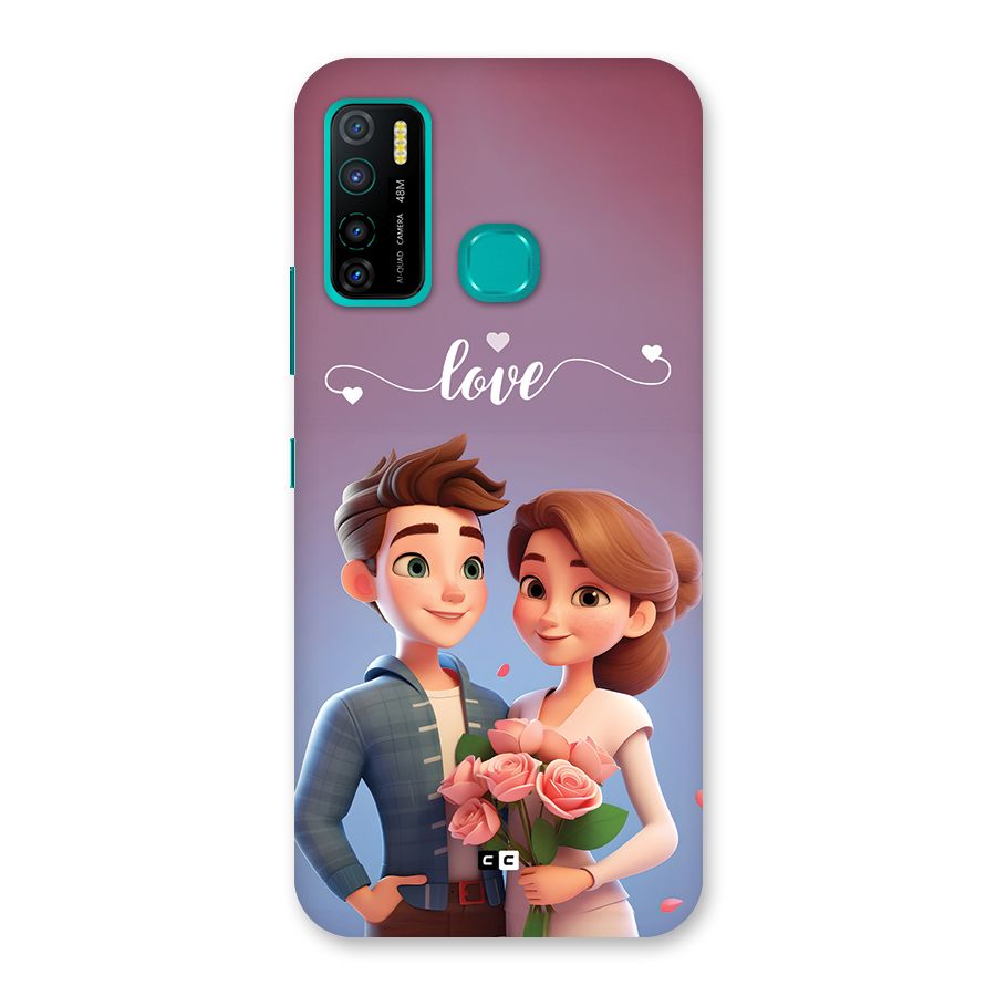 Couple With Flower Back Case for Infinix Hot 9 Pro