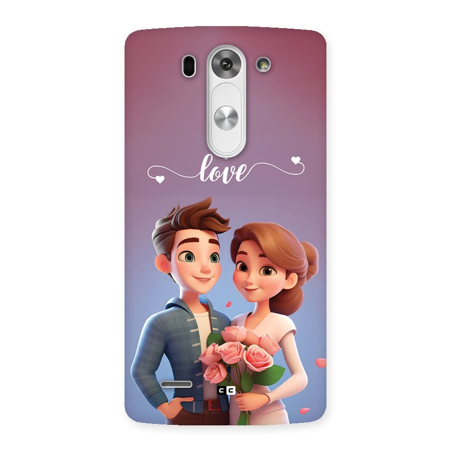 Couple With Flower Back Case for LG G3 Beat