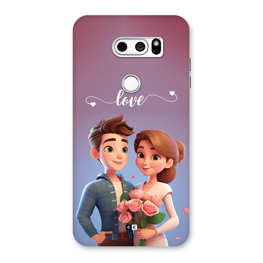 Couple With Flower Back Case for LG V30