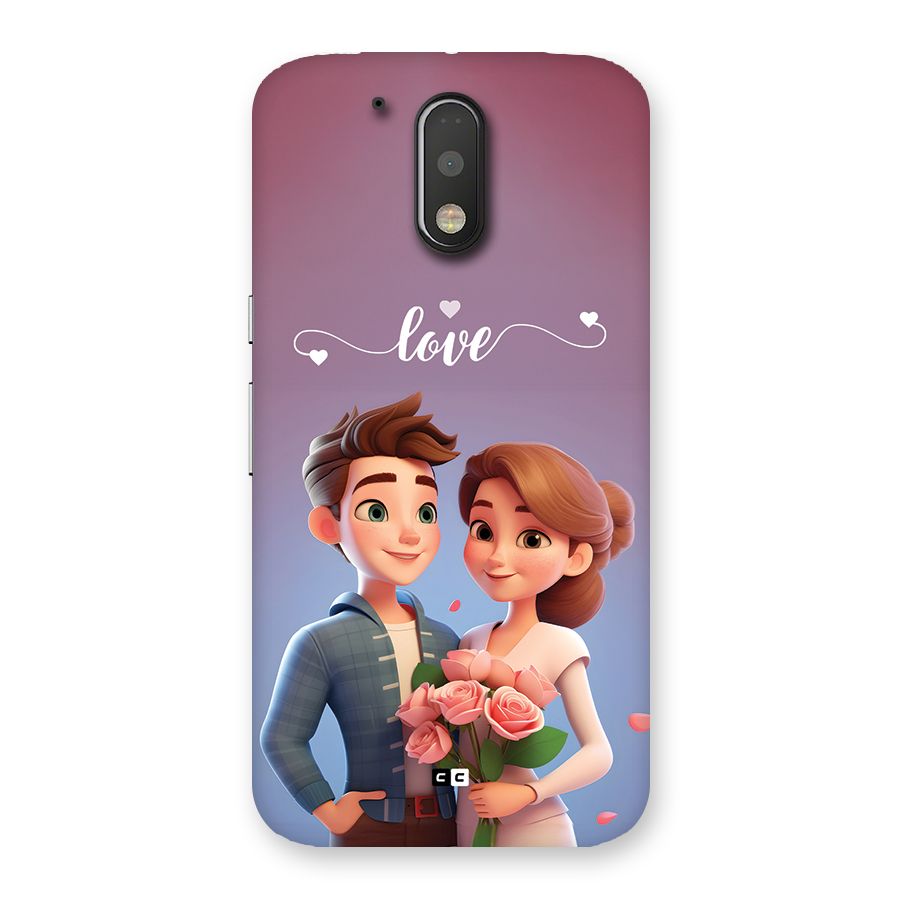 Couple With Flower Back Case for Moto G4