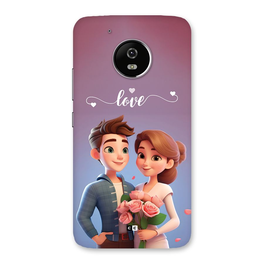 Couple With Flower Back Case for Moto G5