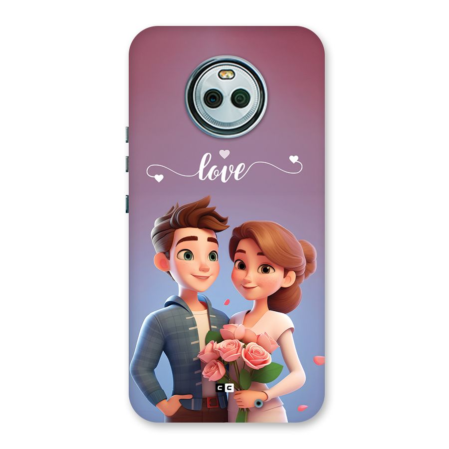 Couple With Flower Back Case for Moto X4