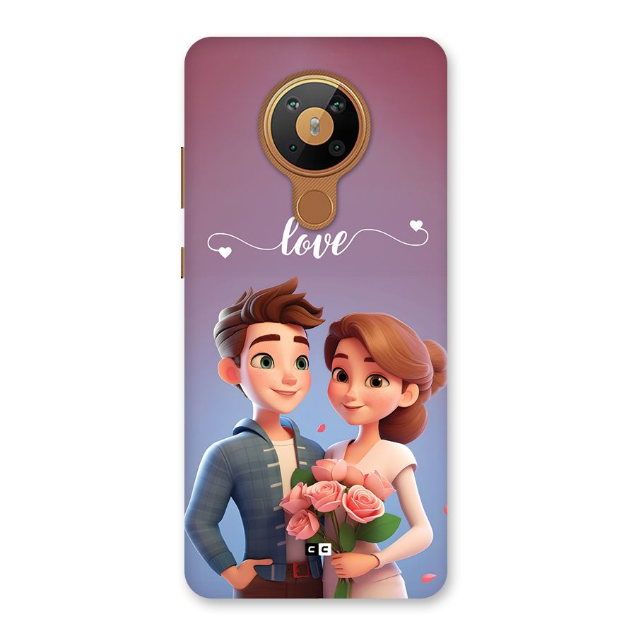 Couple With Flower Back Case for Nokia 5.3
