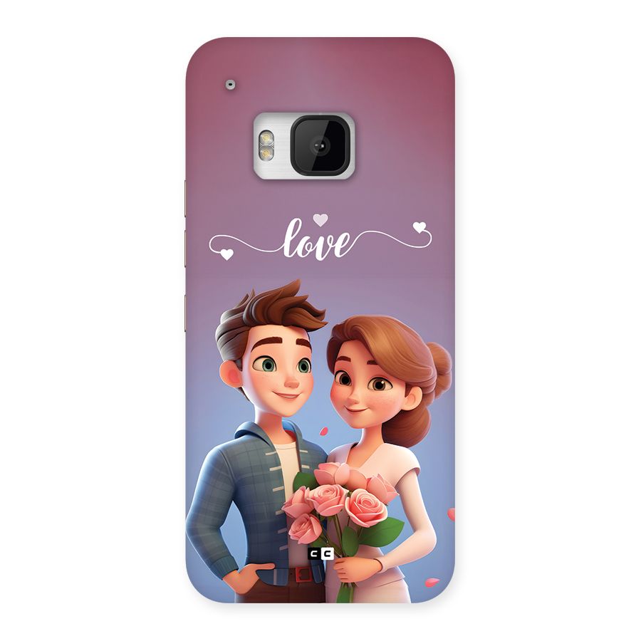 Couple With Flower Back Case for One M9