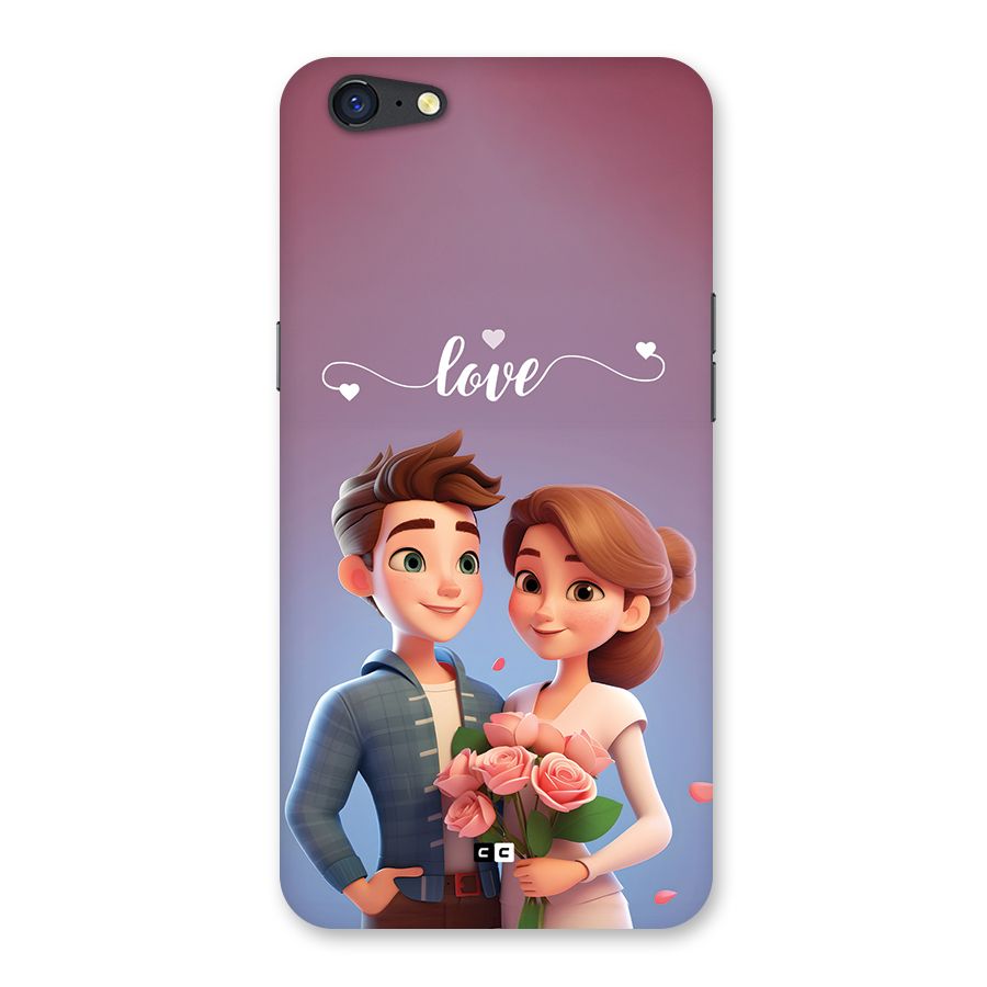 Couple With Flower Back Case for Oppo A71