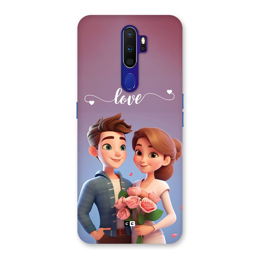 Couple With Flower Back Case for Oppo A9 (2020)
