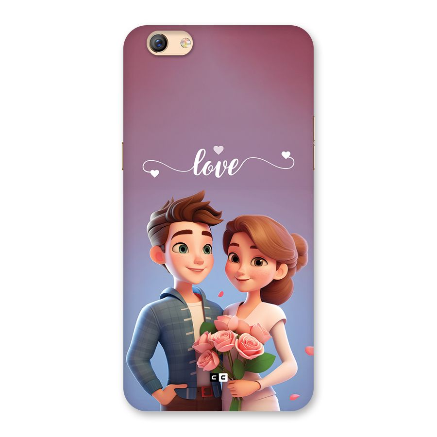 Couple With Flower Back Case for Oppo F3 Plus