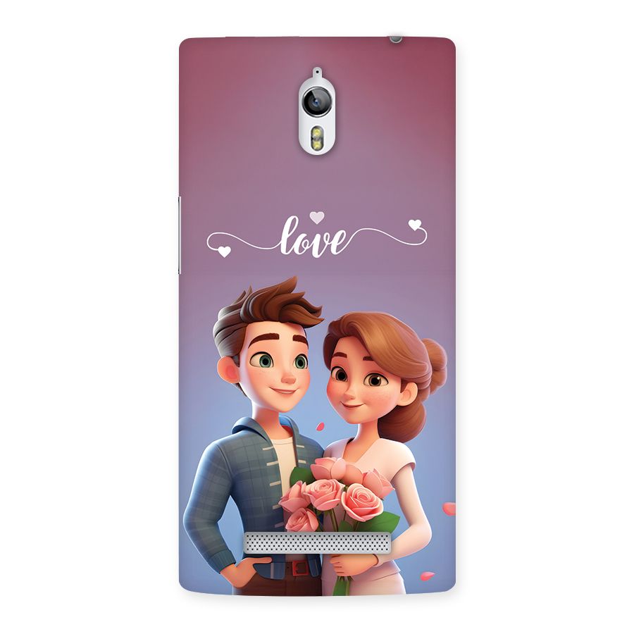 Couple With Flower Back Case for Oppo Find 7