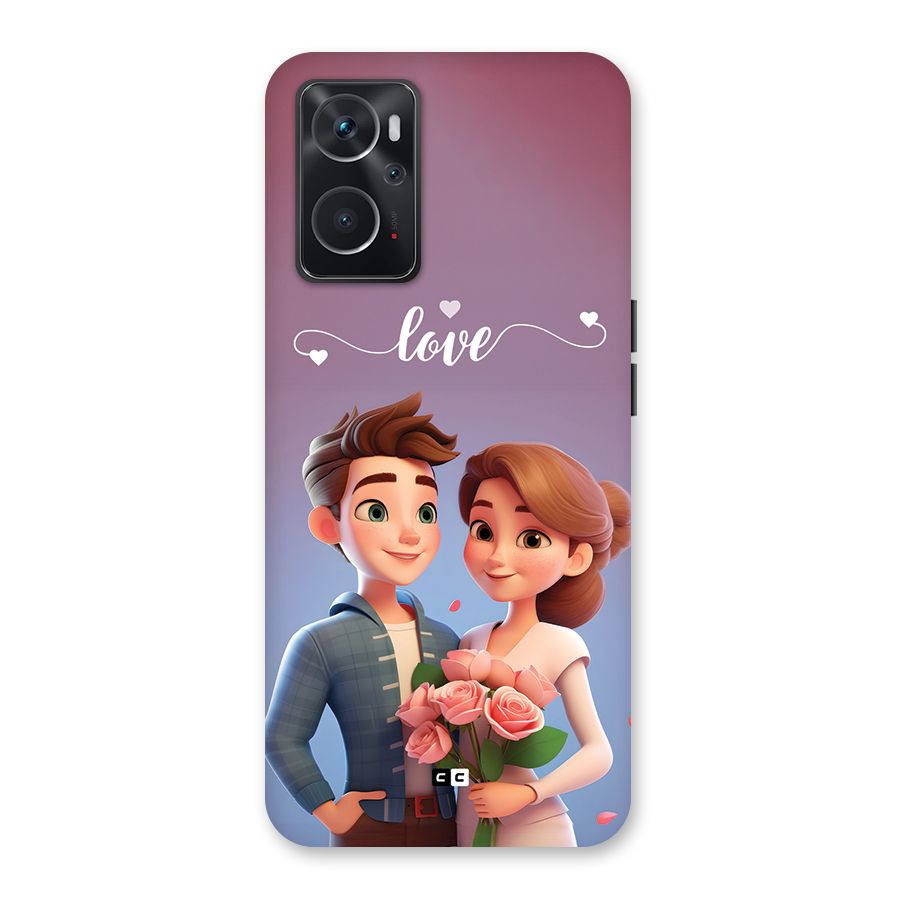 Couple With Flower Back Case for Oppo K10 4G