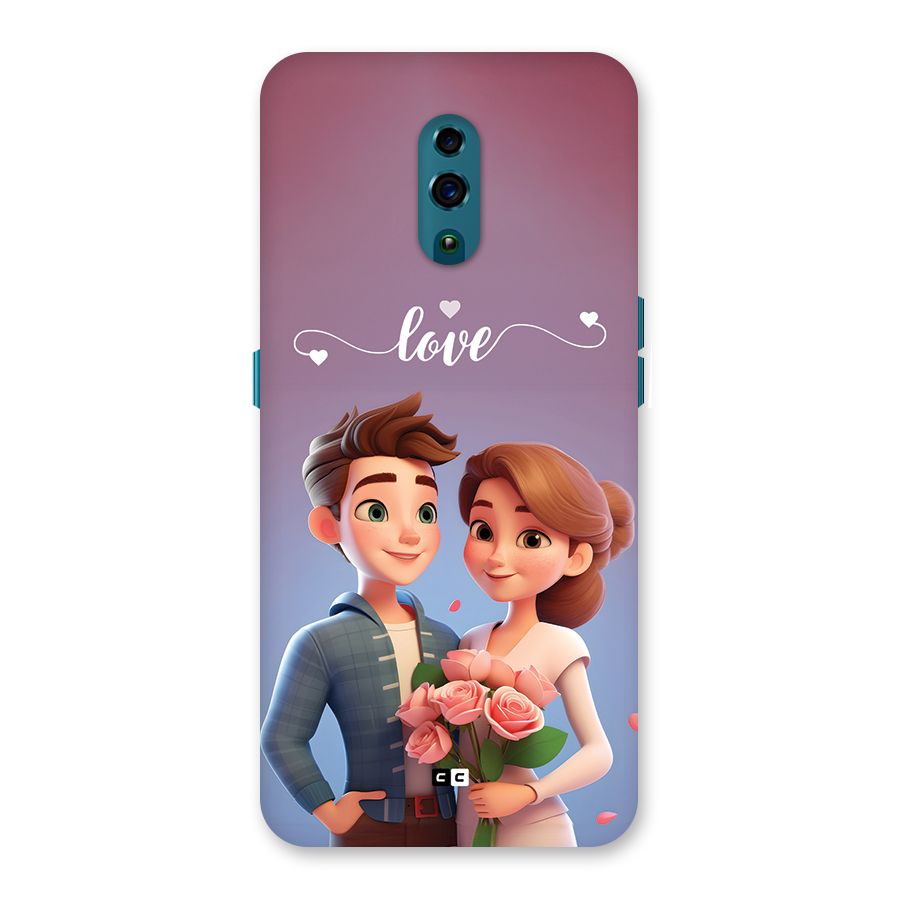 Couple With Flower Back Case for Oppo Reno